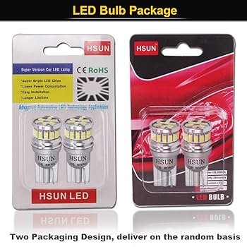 Amazon.com: HSUN 194 LED Bulb 6000K White 168 2825 12961 175
